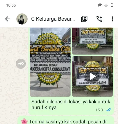 Pengiriman Papan Bunga Duka Terminal Medan