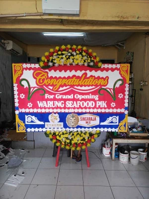 Papan Bunga di Terminal Medan